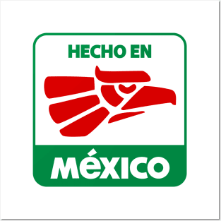 Hecho en Mexico - green white red - clean design Posters and Art